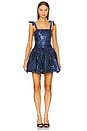 view 1 of 4 Maryann Drop Waist Mini Dress in Midnight Blue