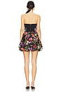 view 3 of 3 Asha Structured Bubble Hem Mini Dress in Secret Garden