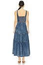 view 3 of 3 Diana Structured Denim Midi Dress in Liana Vintage Blue