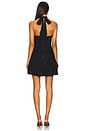 view 3 of 3 Evelina Halter Mini Dress With Scarf in Black