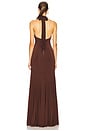 view 3 of 3 Evelina Halter Maxi Dress in Mocha