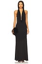 view 1 of 3 Dani Midi Dress With Sheer Panel in Black