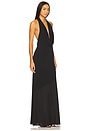 view 2 of 3 Dani Midi Dress With Sheer Panel in Black