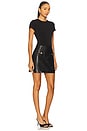 view 2 of 3 Sydney Faux Leather A Line Dress With Pocket in Black