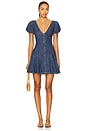 view 1 of 3 Fara Puff Sleeve Denim Mini Dress in Cambria Vintage