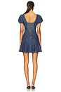 view 3 of 3 Fara Puff Sleeve Denim Mini Dress in Cambria Vintage