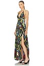 view 2 of 3 Vestido longo Hannah com fenda em V profundo in Social Hour Black
