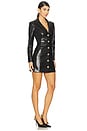 view 2 of 3 Michelle Fitted Vegan Leather Blazer Dress in Black