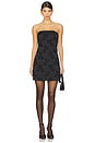 view 1 of 4 Roxane Drop Waist Scoop Neck Mini Dress in Black