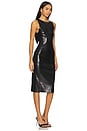 view 3 of 4 Wynell Vegan Leather Midi Dress in Black