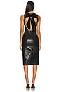 view 4 of 4 Wynell Vegan Leather Midi Dress in Black