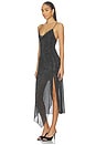 view 2 of 4 Harmony Embell Midi Dress With Slit in Black