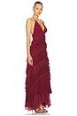 view 2 of 4 Liana Ruffle Maxi Dress in Oxblood