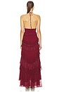view 3 of 4 Liana Ruffle Maxi Dress in Oxblood