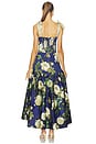 view 3 of 3 Rosalee Tie Strap Bustier Midi Dress in Twilight Eden