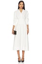 view 1 of 3 Edie Corset Button Down Midi Dress in Off White