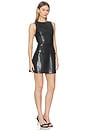 view 2 of 3 Marcella Faux Leather Mini Dress in Black