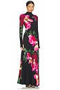 view 3 of 4 Augusta Turtleneck Maxi Dress in Empress Bloom Black