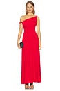view 1 of 4 Noelia Twist Strap Paneled Maxi Dress in Chili Pepper