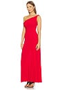 view 3 of 4 Noelia Twist Strap Paneled Maxi Dress in Chili Pepper