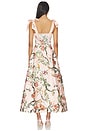 view 3 of 3 Hana Tie Strap Midi Dress in Sunset Grove English Rose