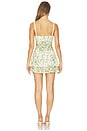 view 3 of 3 Meredith Sweetheart Drop Ruffle Flare Mini Dress in Fresh Air Butter