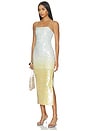 view 1 of 5 Delora Sequin Strapless Midi Dress in Clear Skies