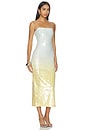 view 3 of 5 Delora Sequin Strapless Midi Dress in Clear Skies
