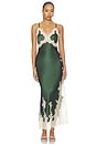 view 2 of 5 ROBE CARACO JULIETTA  in Dark Fern & Biscotti