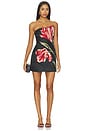 view 1 of 4 Katia Embellished Strapless Lantern Mini Dress in Soft Tulip Black