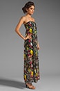 view 3 of 6 Nareen Strapless Gathered Drape Maxi Dress in Amazon Floral Print