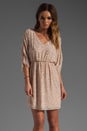 view 1 of 6 Olympia Embellished Tunic Dress en Pale Peach/Silver in Pale Peach & Silver