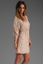 view 3 of 6 Olympia Embellished Tunic Dress en Pale Peach/Silver in Pale Peach & Silver