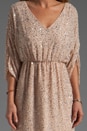 view 5 of 6 Olympia Embellished Tunic Dress en Pale Peach/Silver in Pale Peach & Silver