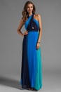 view 2 of 6 Jaelyn Cross Top Flare Dress in Blue Ombre