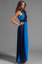 view 3 of 6 Jaelyn Cross Top Flare Dress in Blue Ombre