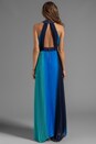 view 4 of 6 Jaelyn Cross Top Flare Dress in Blue Ombre