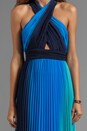 view 5 of 6 Jaelyn Cross Top Flare Dress in Blue Ombre