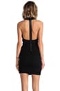 view 4 of 5 Elaina T Back Zip Dress With Leather in Black