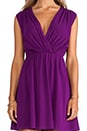 view 5 of 5 Linda Crossover Top Dress in Electric Plum