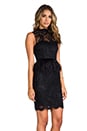 view 3 of 6 Patricia Short Feather Peplum Gown in Black