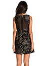 view 4 of 6 Lillyanne Puff Skirt Mini Dress in Gold & Black