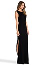 view 3 of 6 Joi Maxi Dress With Leather Shoulder in Black