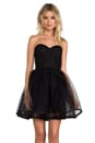 view 1 of 5 Landi Gathered Cinched Waist Pouf Dress in Black