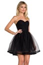 view 3 of 5 Landi Gathered Cinched Waist Pouf Dress in Black