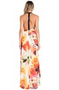 view 3 of 4 Ryan High Neck Leather T-Back Maxi Dress in Sunset Blur