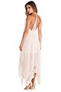 view 1 of 5 Messi Embroidered Halter Dress in Nude Lip