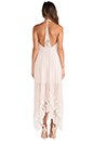view 4 of 5 Messi Embroidered Halter Dress in Nude Lip