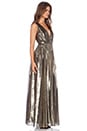view 2 of 3 Issa Pleated Maxi Dress in Bronze