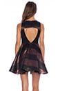 view 3 of 4 Foss Cutout Back Dress in Berry & Black